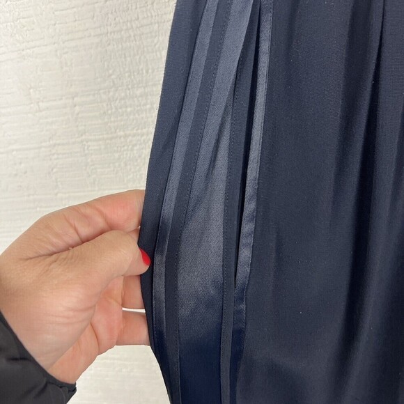 Vince Pants XS Womens Blue Slim Leg Elastic Waist Pockets Tuxedo Stripes - Picture 5 of 10